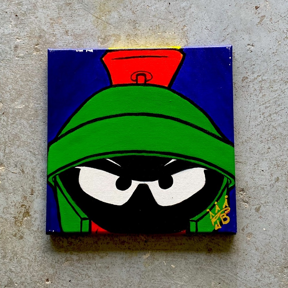 Original Art Painting of Martian The Marvin painting I did a long time ago